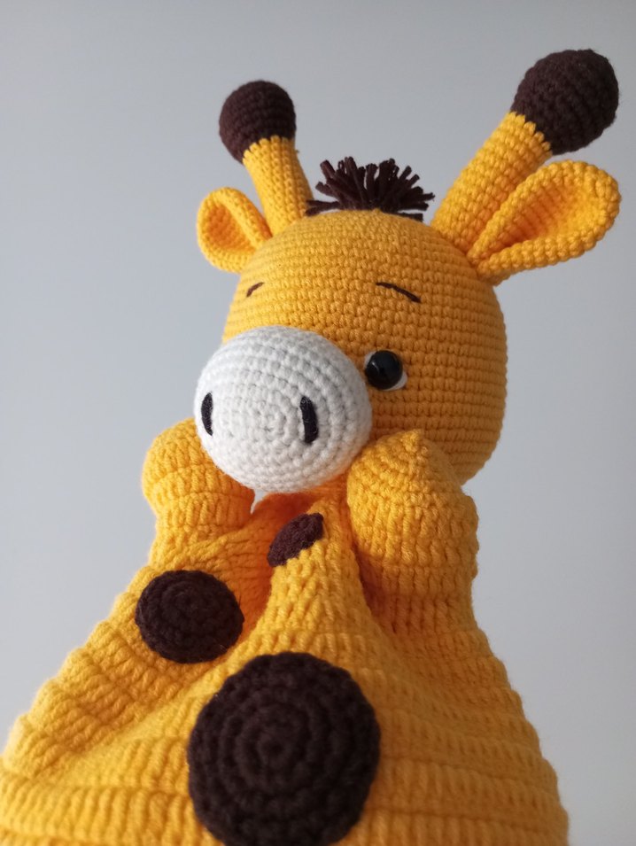 amigurumi zürafa el kuklası - Görsel 3