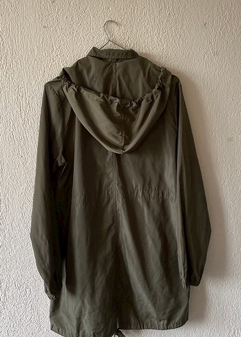 Kapüşonlu, Fermuarlı Kadın Yağmurluk - Görsel 2