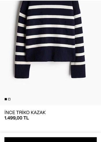 H&M Çizgili Triko Kadın Kazak - Görsel 2