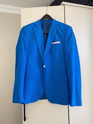 Erkek mavi çeket slim fit
