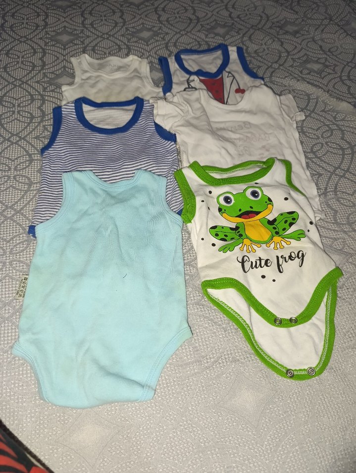 Bebek Erkek Beyaz Keten Hastane Kıyafeti - Görsel 3