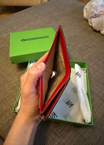 Kahverengi-kırmızı cüzdan - Görsel 4