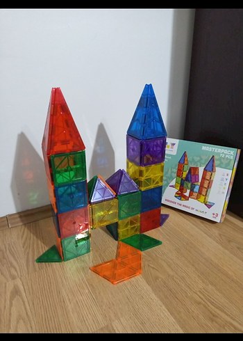 magly Renkli Manyetik Yapı Blokları Eğitici Oyuncak