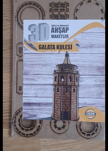 3D Ahşap Maketler Galata Kulesi Boyama