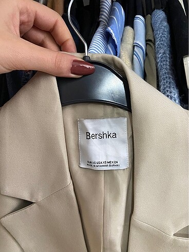 xs Beden ten rengi Renk Bershka Crop Blazer
