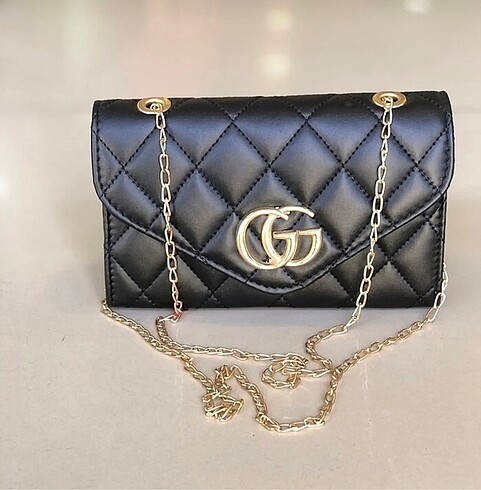 Vakko Siyah Gold Detaylı Gucci çanta