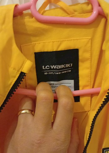 LC Waikiki Erkek Çocuk Sarı Fermuarlı Yağmurluk