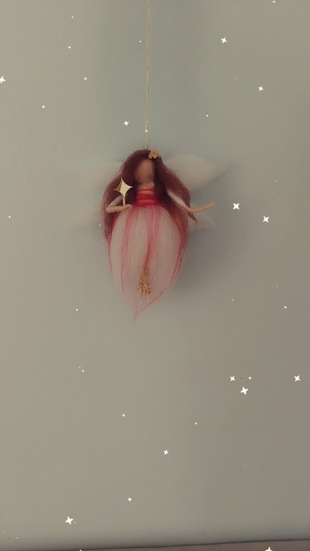 Pembe Kanatlı Peri Bebek Süsü - Görsel 2