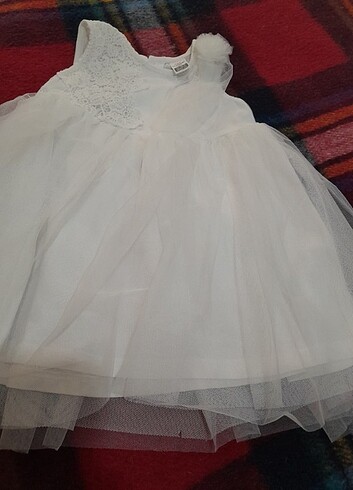 18-24 Ay Beden beyaz Renk Kız bebek elbise 