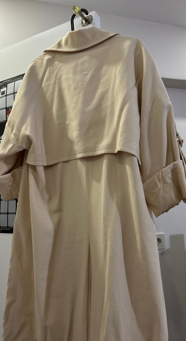 Vero Moda Bej Midi Trençkot - Görsel 3