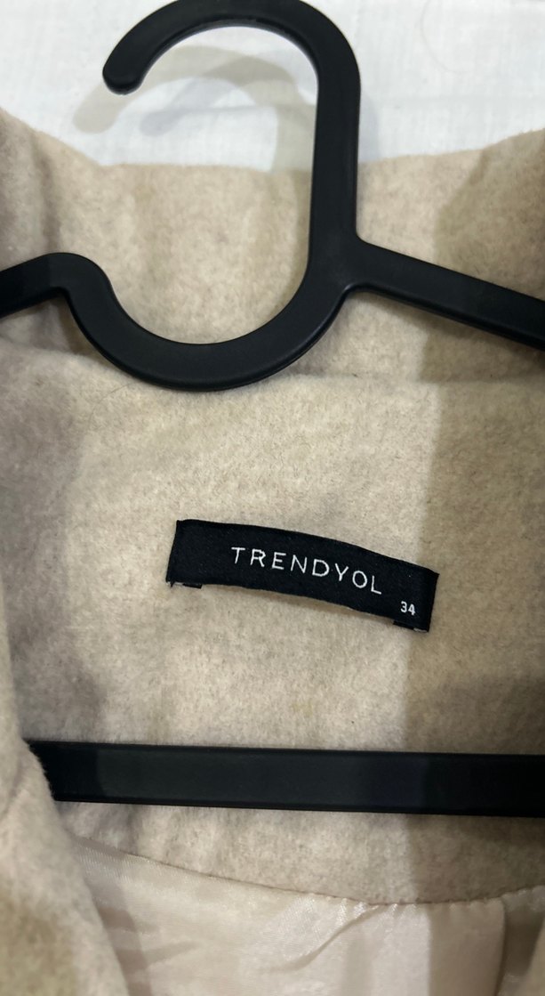 Bej Düğmeli Midi Kaban - Görsel 2