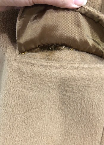 Koyu Bej Süet Midi Kadın Ofis Kabanı - Görsel 5