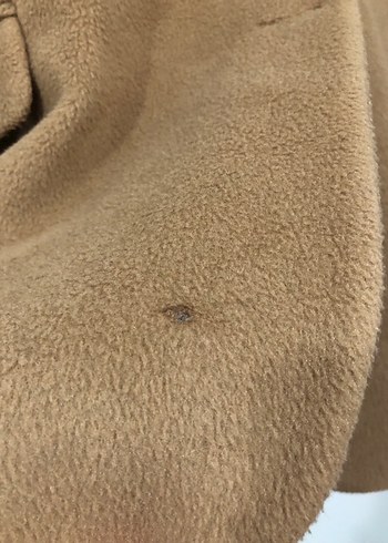 Koyu Bej Süet Midi Kadın Ofis Kabanı - Görsel 4