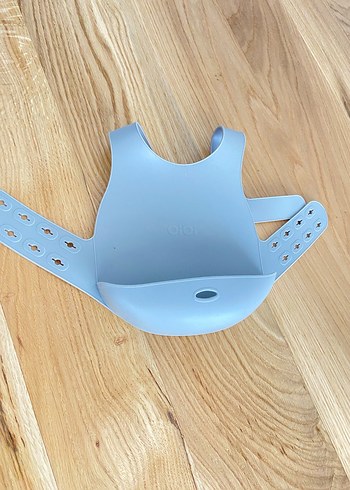 Gri Bebek Önlüğü, Ayarlanabilir Kapaklı - Görsel 2