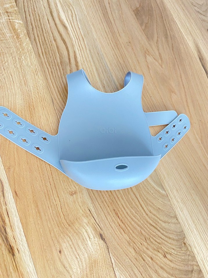 Gri Bebek Önlüğü, Ayarlanabilir Kapaklı - Görsel 2