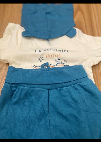 LCW Baby Erkek Bebek 3'lü Bisiklet Yaka Takım - Görsel 2