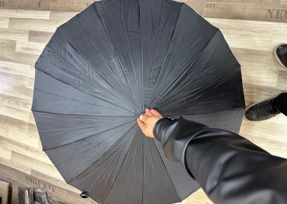 Klasik Siyah Tokalı Unisex Şemsiye - Görsel 3