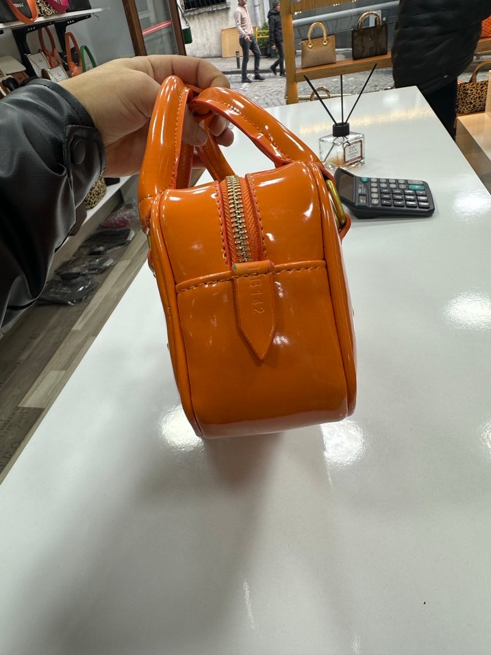 Parlak Turuncu Miu Miu Deri Kadın Çanta - Görsel 2