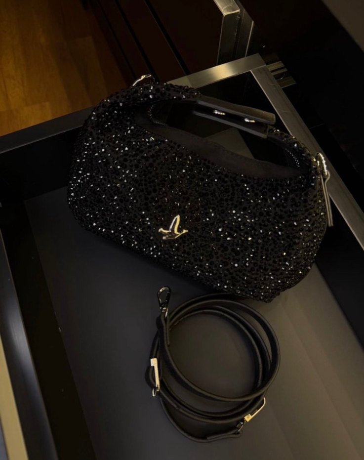 Taşlı Beymen çanta - Görsel 2