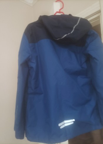 Mavi Erkek Fermuarlı Yağmurluk - Görsel 5