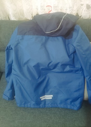 Mavi Erkek Fermuarlı Yağmurluk - Görsel 7