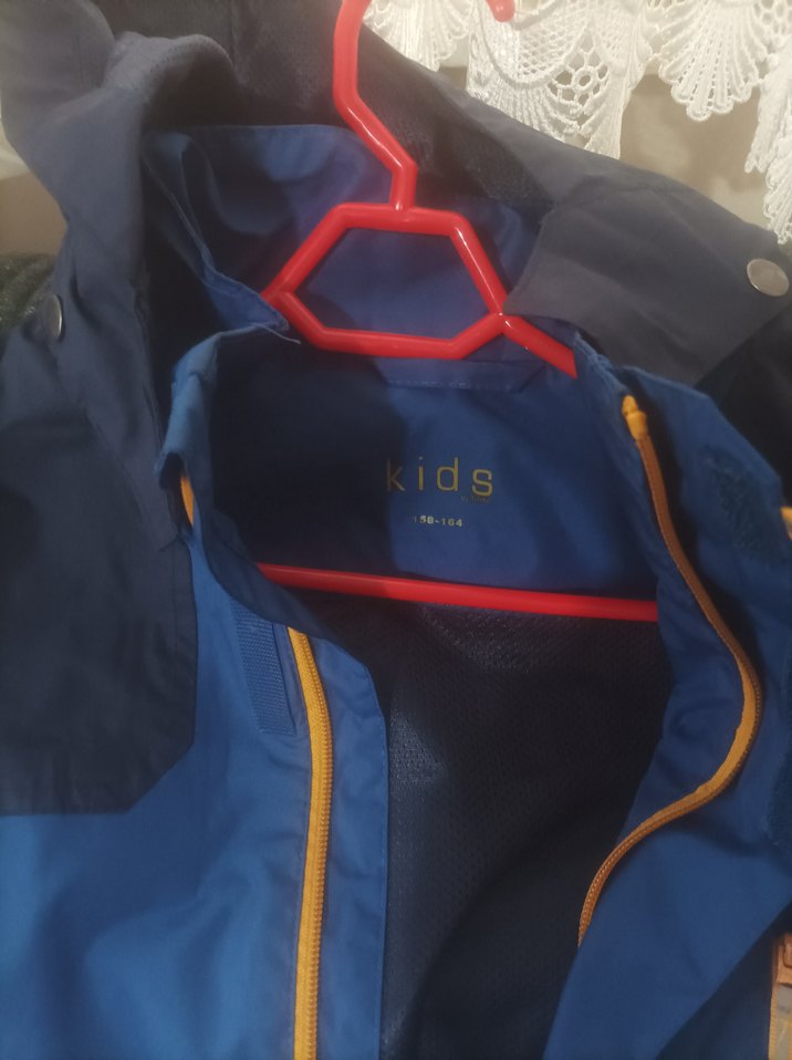 Mavi Erkek Fermuarlı Yağmurluk - Görsel 4