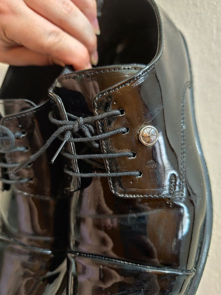 Parlak rugan Siyah Klasik Erkek Ayakkabı - Görsel 4