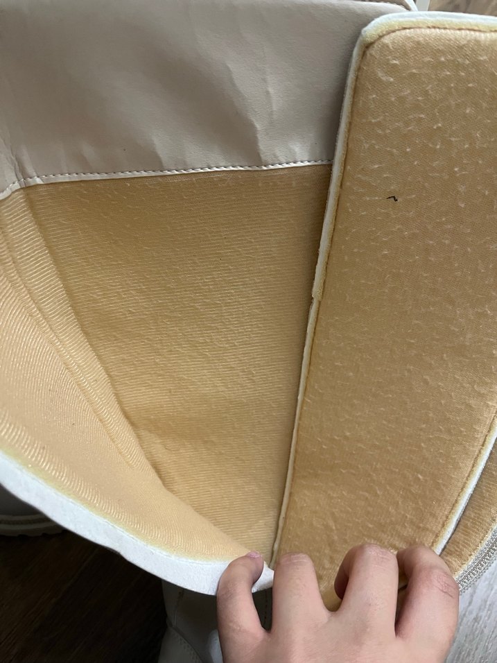 Kadın bej Deri Bağcıklı Diz Boyu Bot - Görsel 3