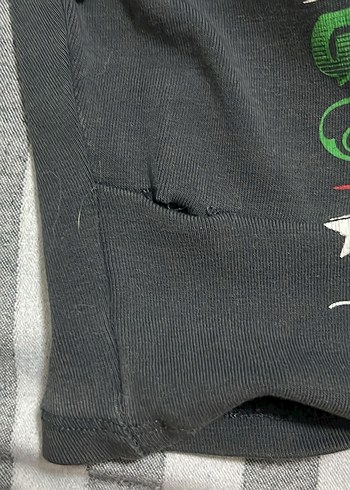 kadın Siyah Baskılı Street Wear Tişört - Görsel 6