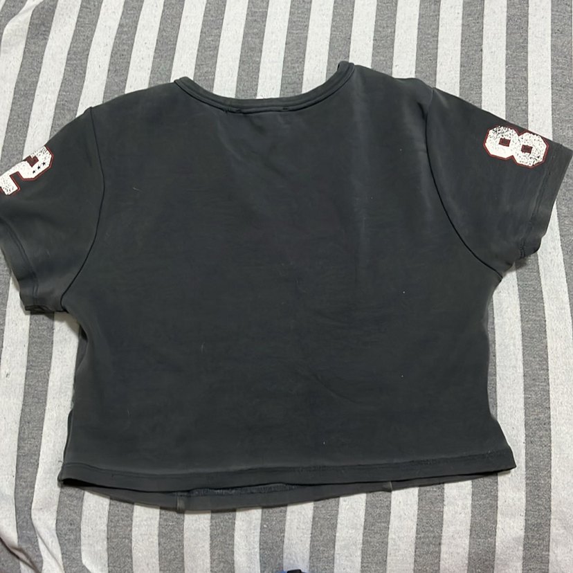 kadın Siyah Baskılı Street Wear Tişört - Görsel 2