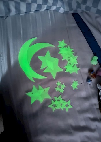 Yeşil Ay ve Yıldız Parlak Dekorasyon Seti - Görsel 2