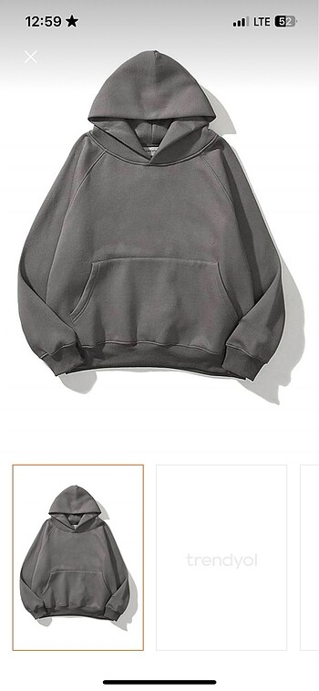 unisex antrasit basic sweatshirt hoodie