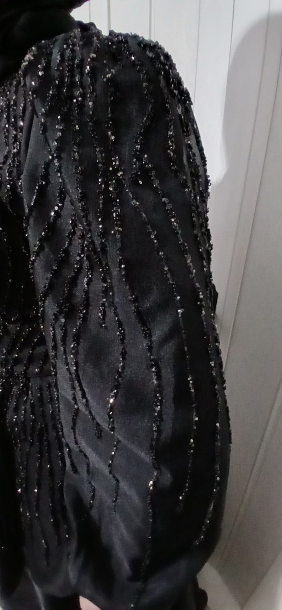 Tesettür Uzun Siyah Gotik Abiye Elbise - Görsel 3