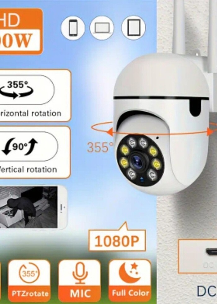 Wifi Kamera Kapalı - 2548x1536p Apartman Dış Kapısı İçin Kamera - Görsel 5