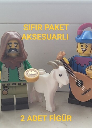 Beden Lego Minifigures Trobadour Goatherd figür Series 22 Series 24 Me