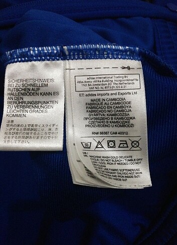 Adidas Adidas mavi üst orjinaldir