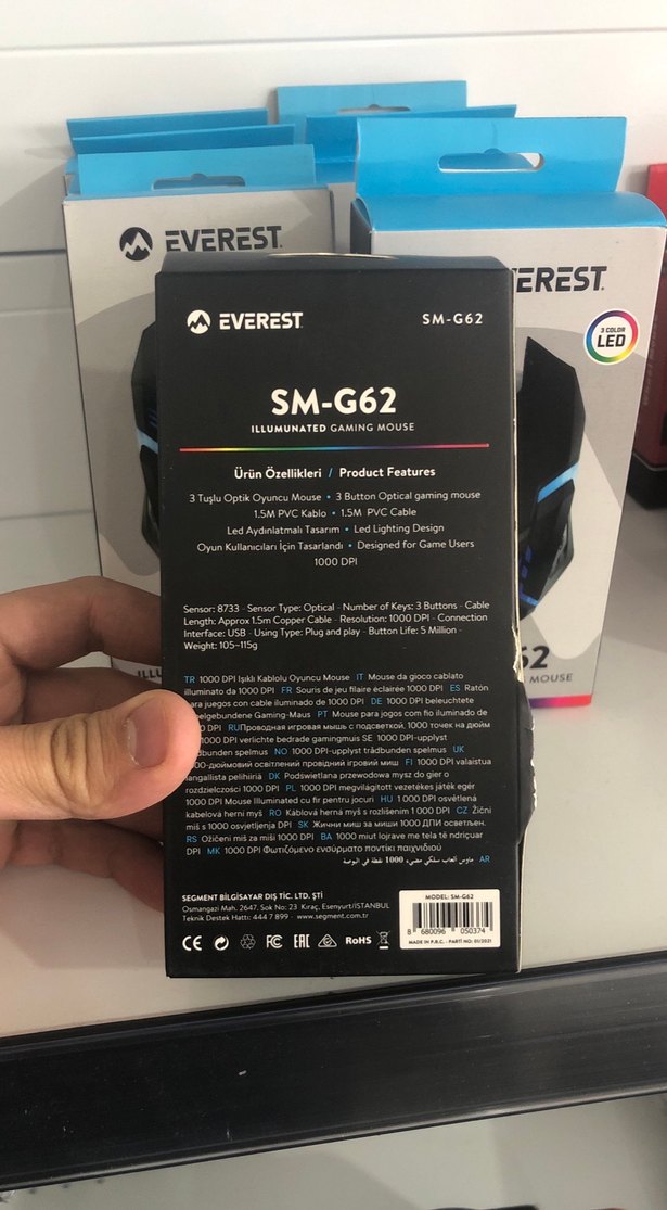 Everest SM-G62 Çok Renkli Aydınlatmalı Gaming Mouse - Görsel 2