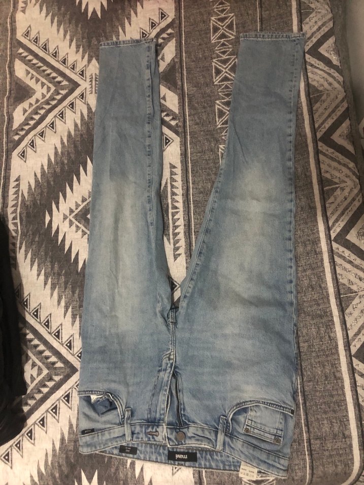 Erkek Mavi marka  slim long Kot Pantolon - Görsel 4