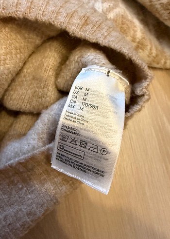 H&M Bej Kazayağı Desenli Triko Kazak - Görsel 5