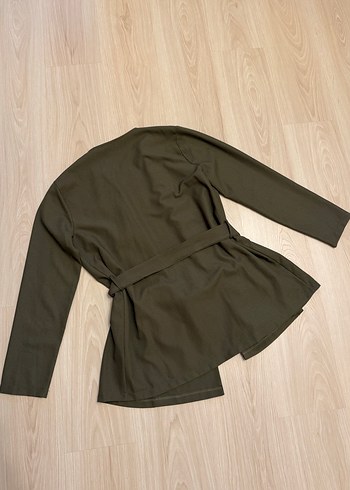 People by Fabrika Kemerli Haki Ceket - Görsel 2