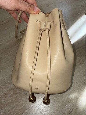 Mango Krem Bucket Çanta - Görsel 5