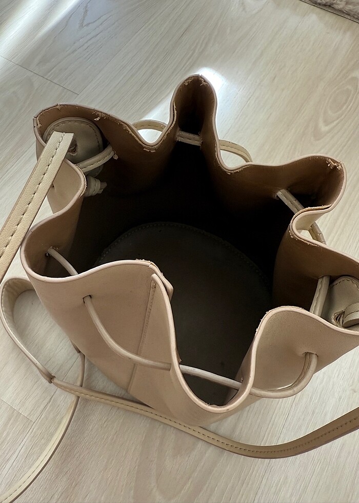 Mango Krem Bucket Çanta - Görsel 2