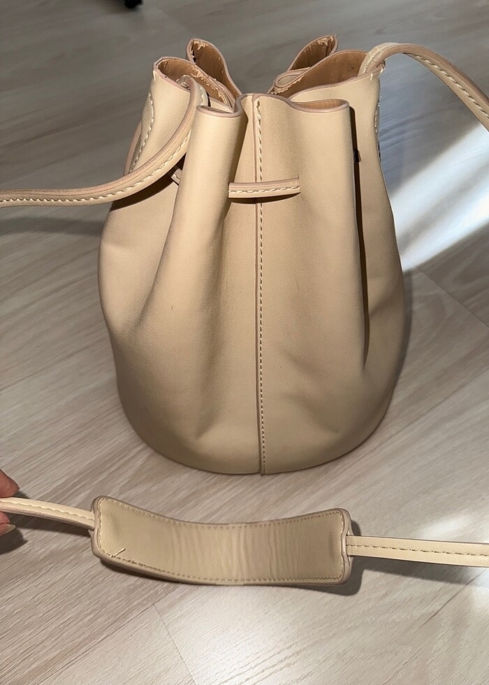 Mango Krem Bucket Çanta - Görsel 4