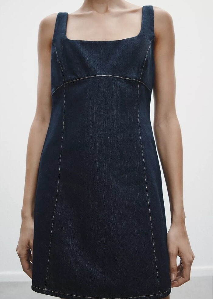 Zara Trf Denim Elbise - Görsel 4
