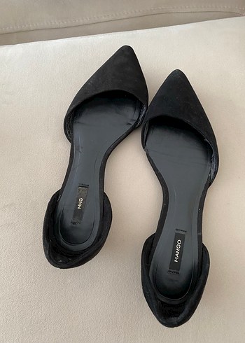 Siyah Süet Stiletto Kadın Babet