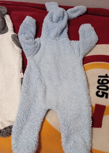 Mavi Örgü Dokulu Bebek Tulumu - Görsel 2