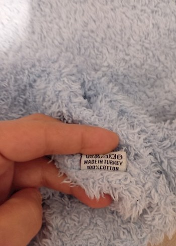 Mavi Örgü Dokulu Bebek Tulumu - Görsel 4