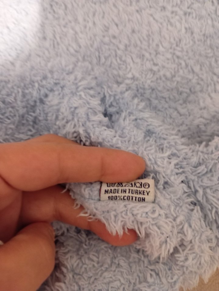 Mavi Örgü Dokulu Bebek Tulumu - Görsel 4