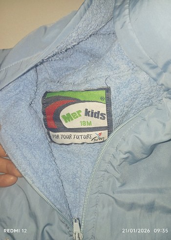 Mavi Nakışlı Bebek Kar Tulumu - Görsel 4