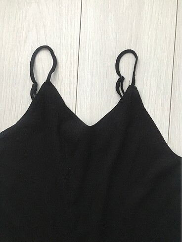 Pull and Bear Uzun askılı salaş yanlardan yırtmaç detaylı